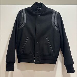 Saint Laurent Wool Teddy Varsity Jacket